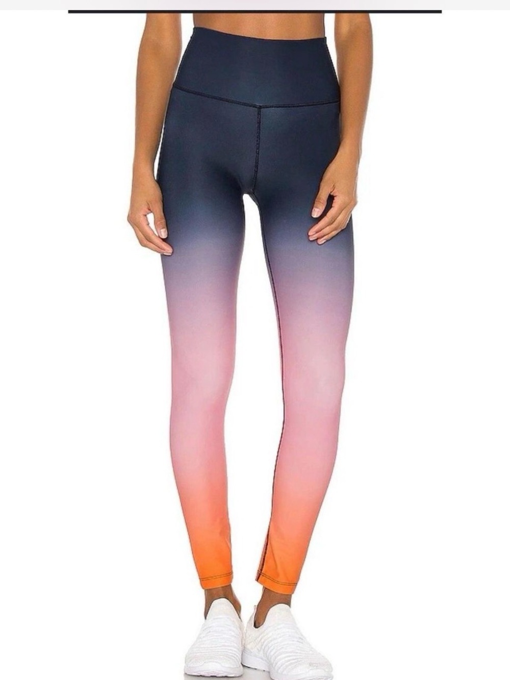 Splits59 Ombre High-Waist Leggings in Navy, Pink & Orange NWOT
